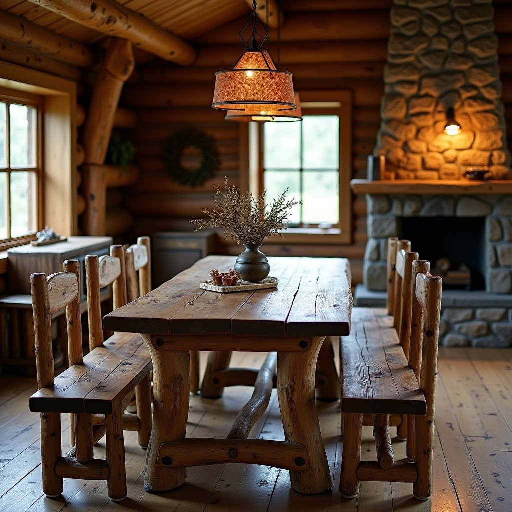 Dining Table With Bench 11