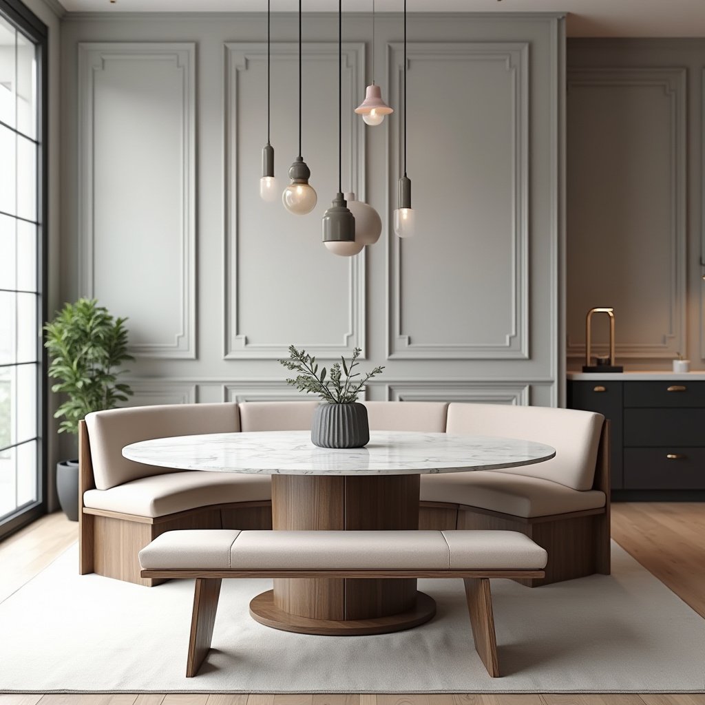 Dining Table With Bench 12