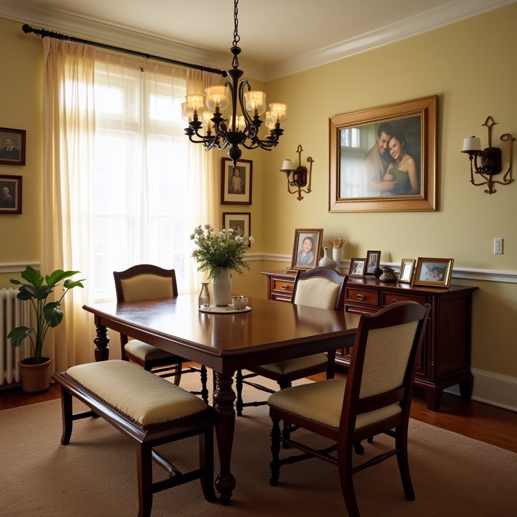 Dining Table With Bench 18