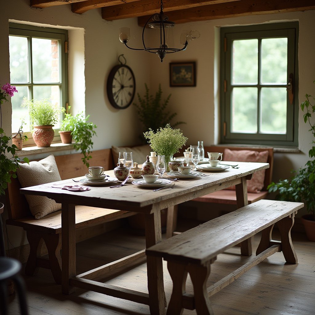 Dining Table With Bench 19