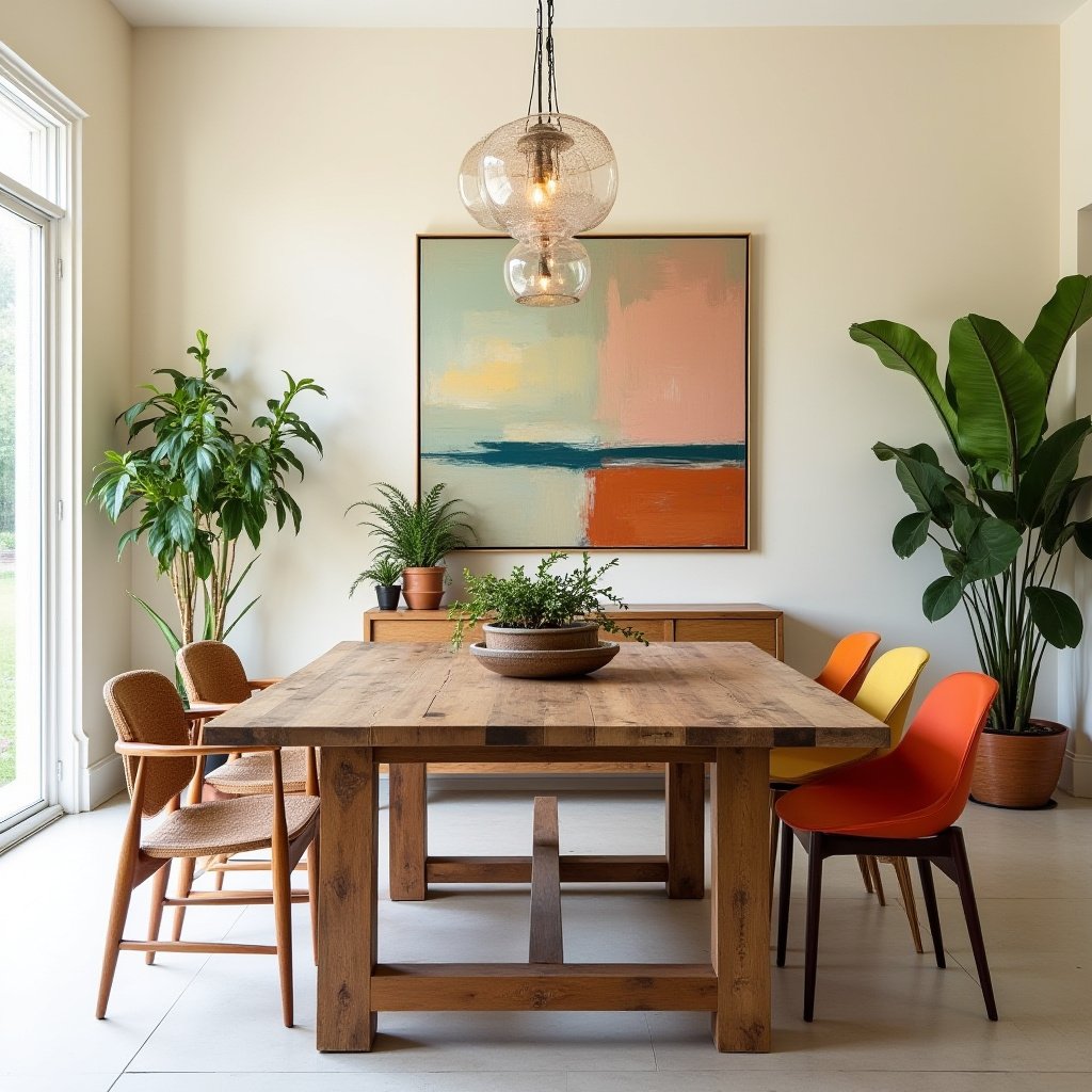 Eclectic Dining Room 15