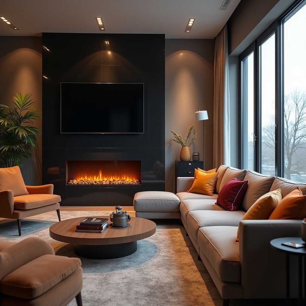 Electric Fireplace Ideas With Tv 12