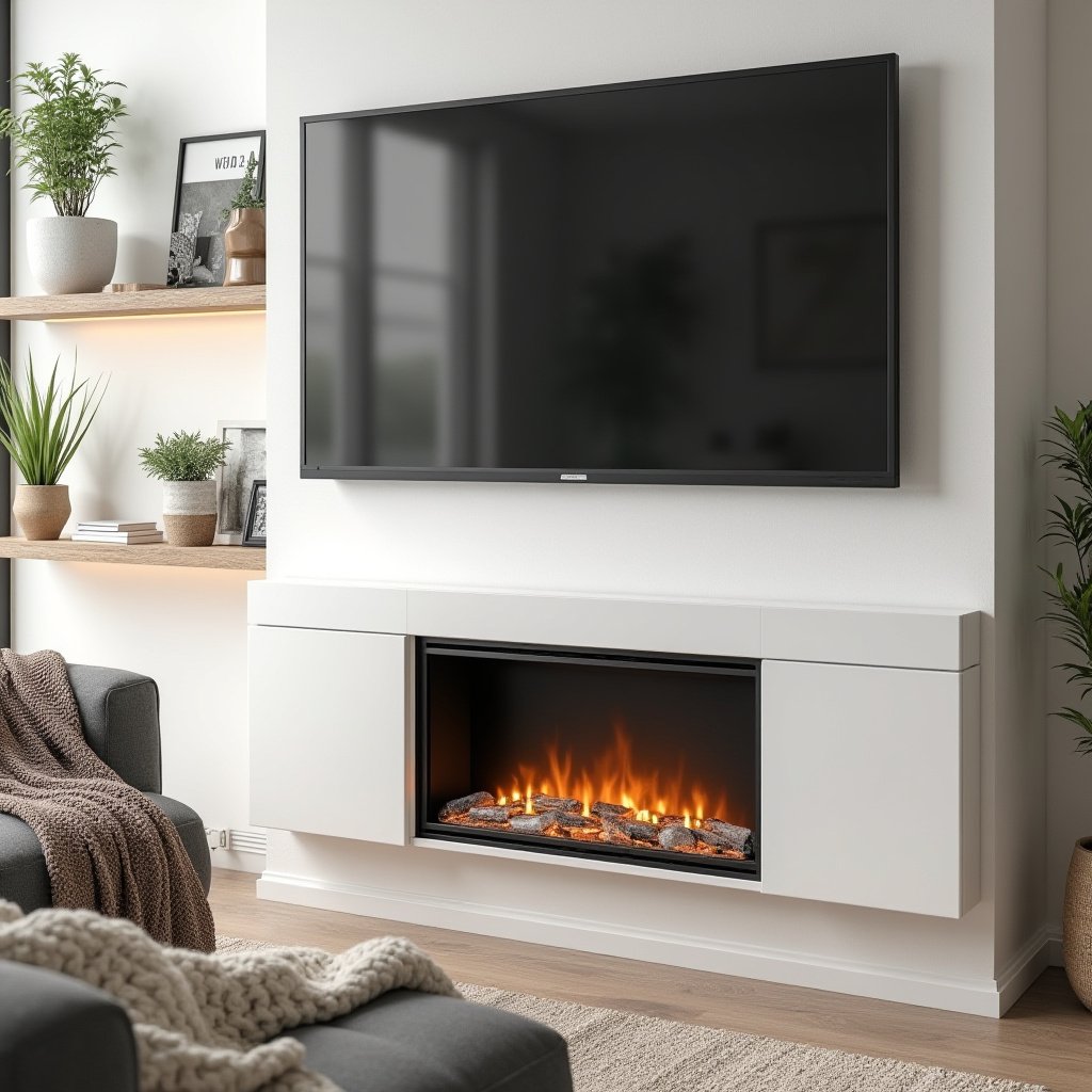 Electric Fireplace Ideas With Tv 2