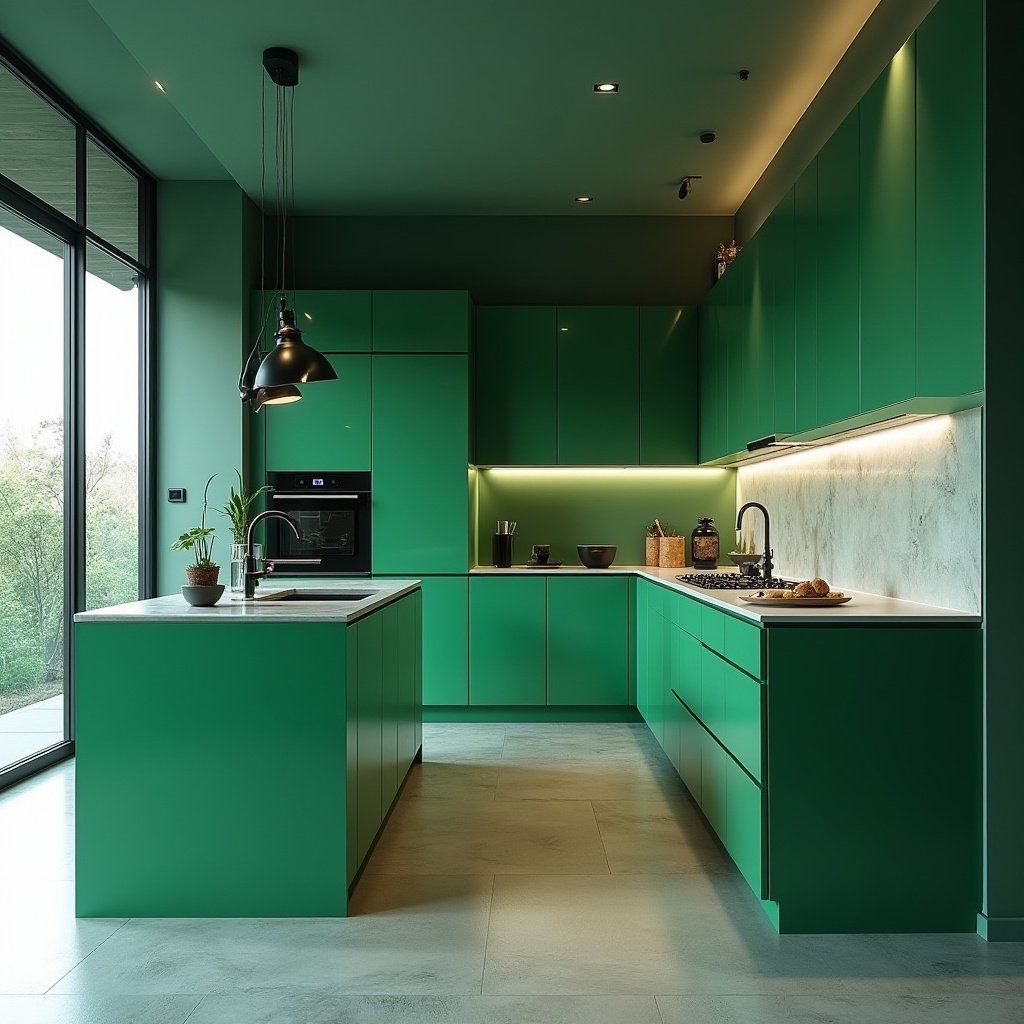 Emerald Green Kitchen 7