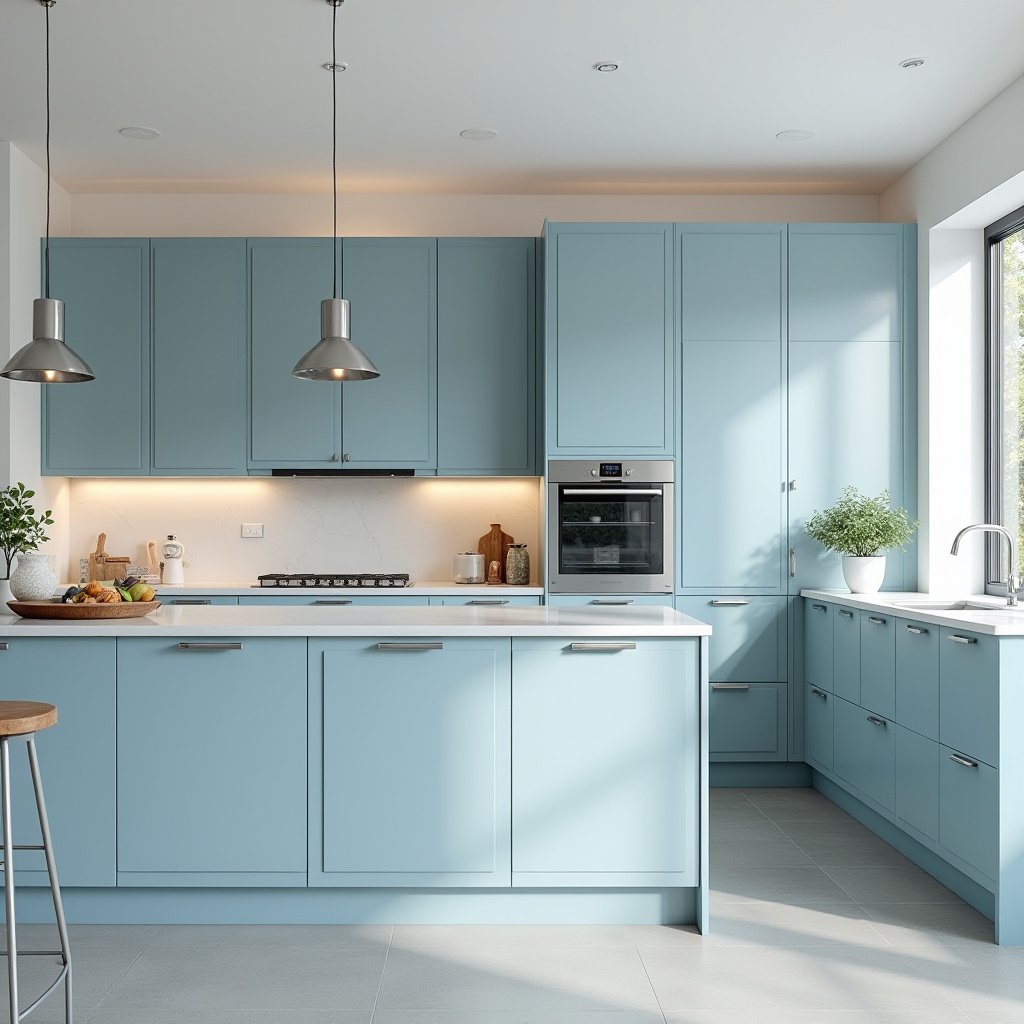Light Blue Kitchen Cabinets 10