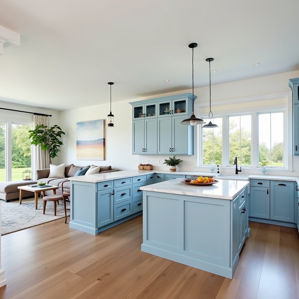 Light Blue Kitchen Cabinets 12