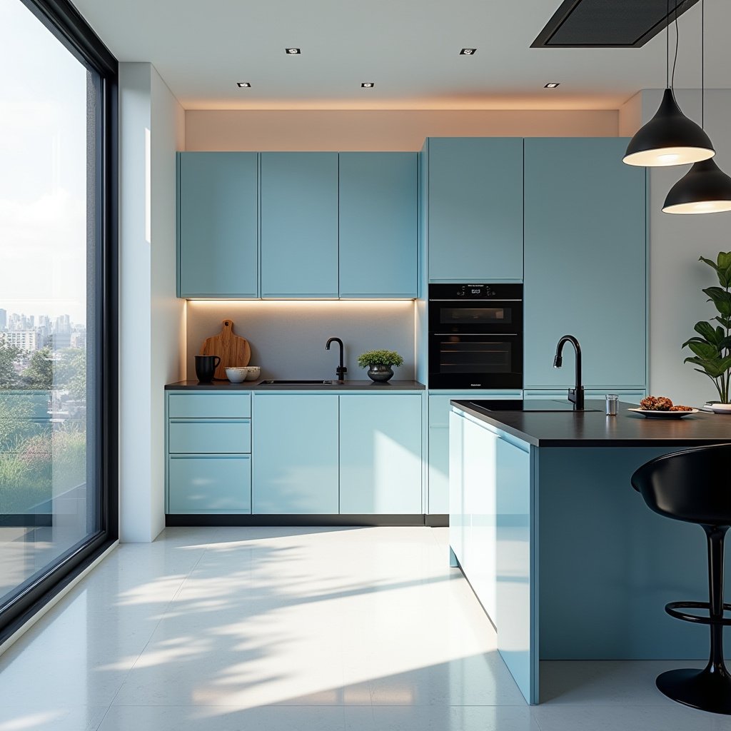 Light Blue Kitchen Cabinets 13