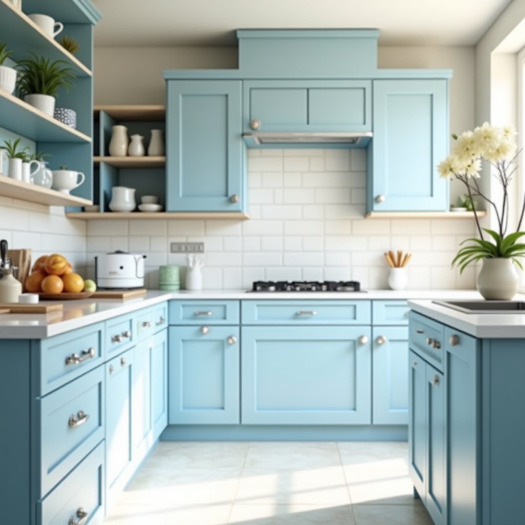 Light Blue Kitchen Cabinets 16
