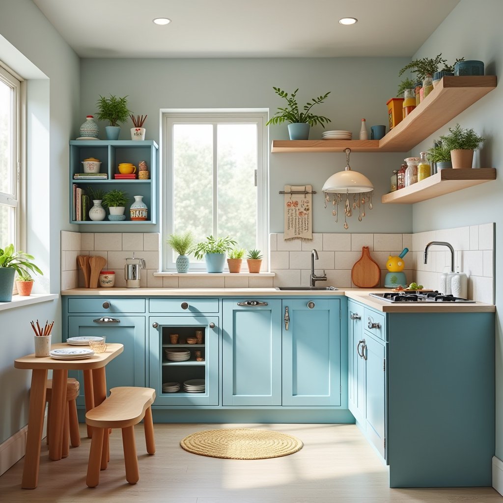 Light Blue Kitchen Cabinets 19