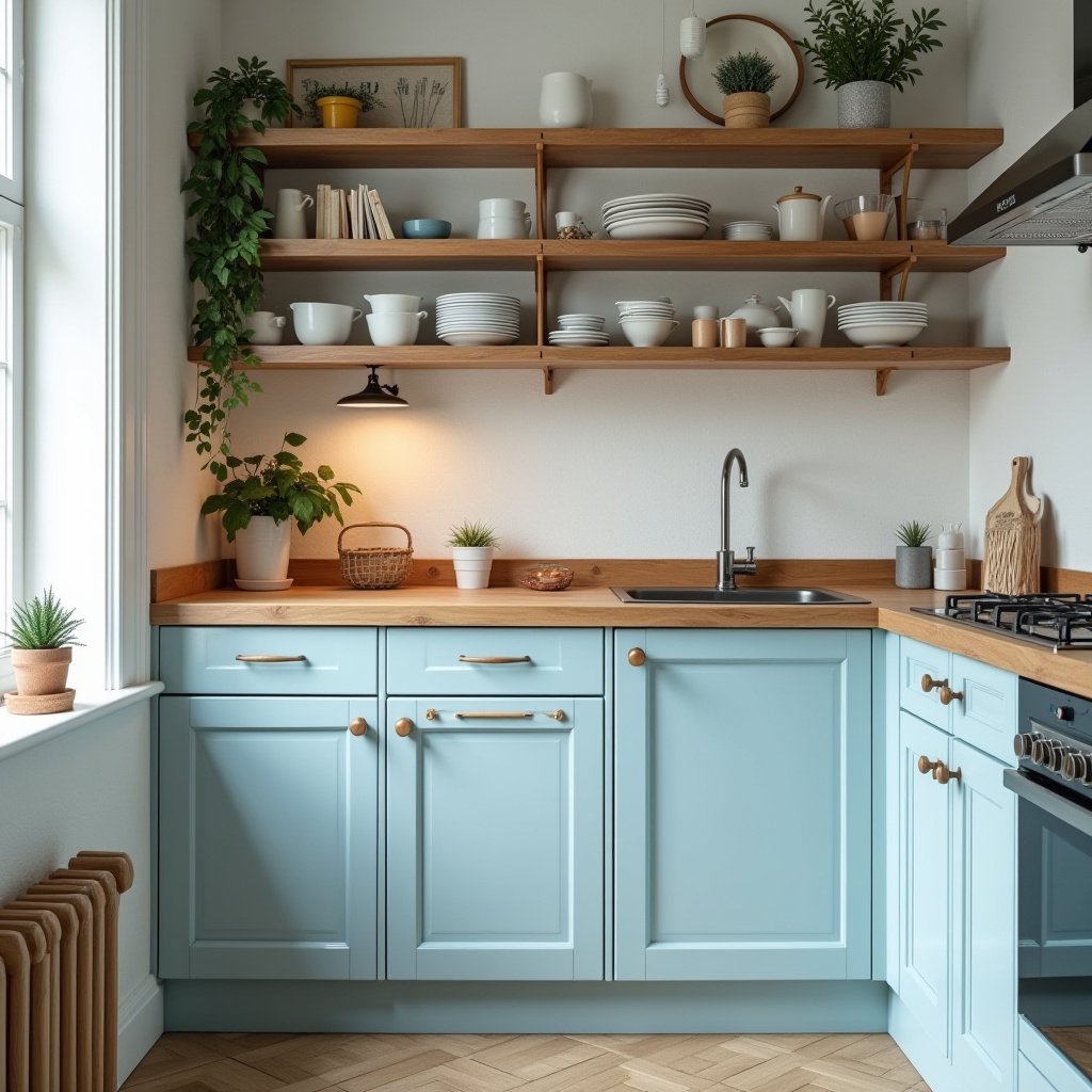 Light Blue Kitchen Cabinets 7