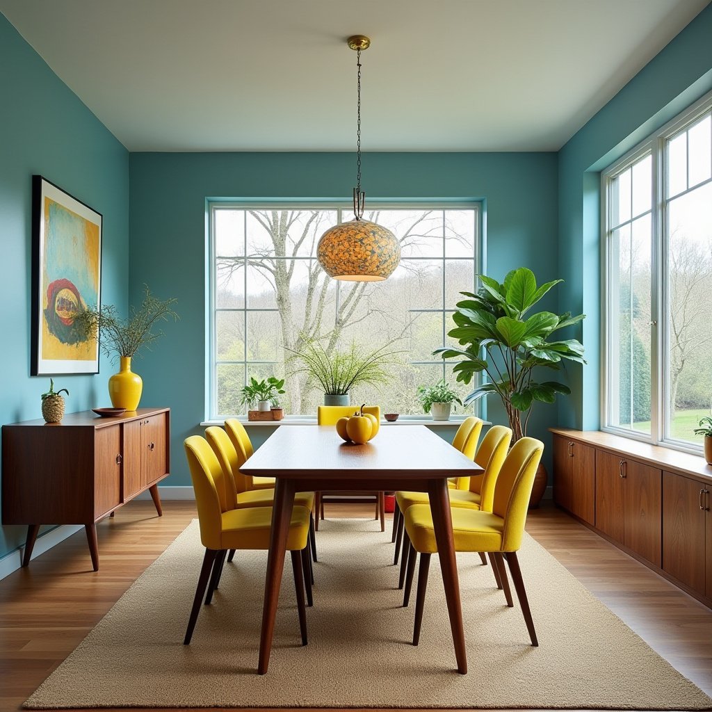 Mid Century Modern Dining Room 16
