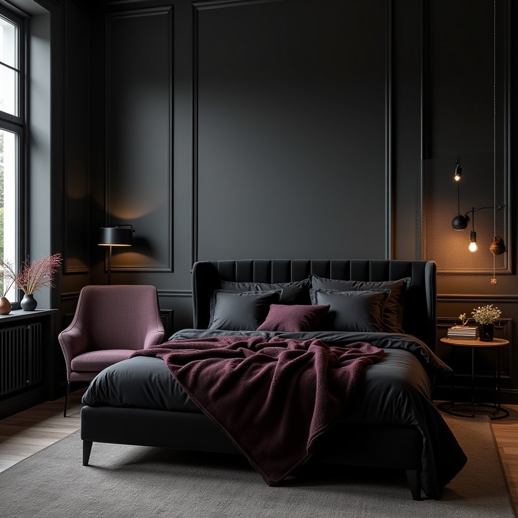 Modern Black Bedroom 10