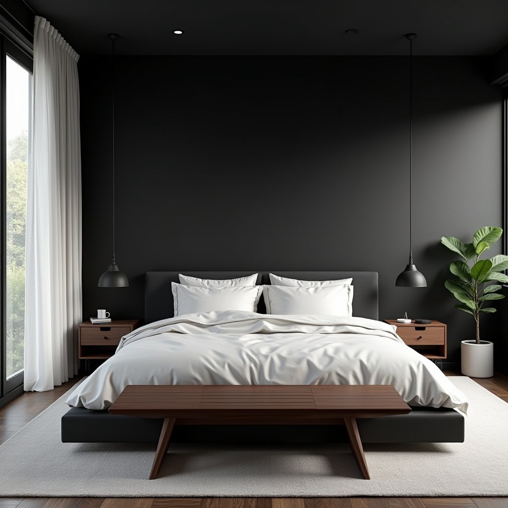 Modern Black Bedroom 11