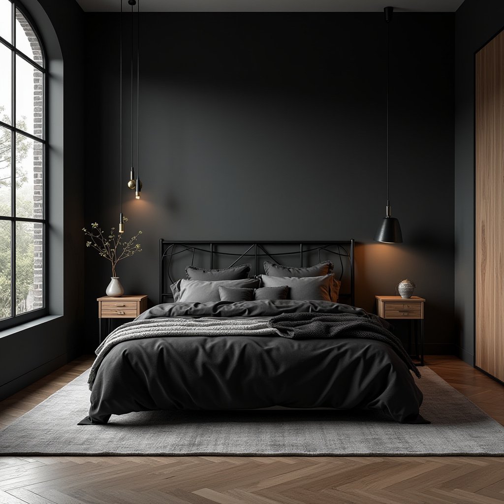 Modern Black Bedroom 15