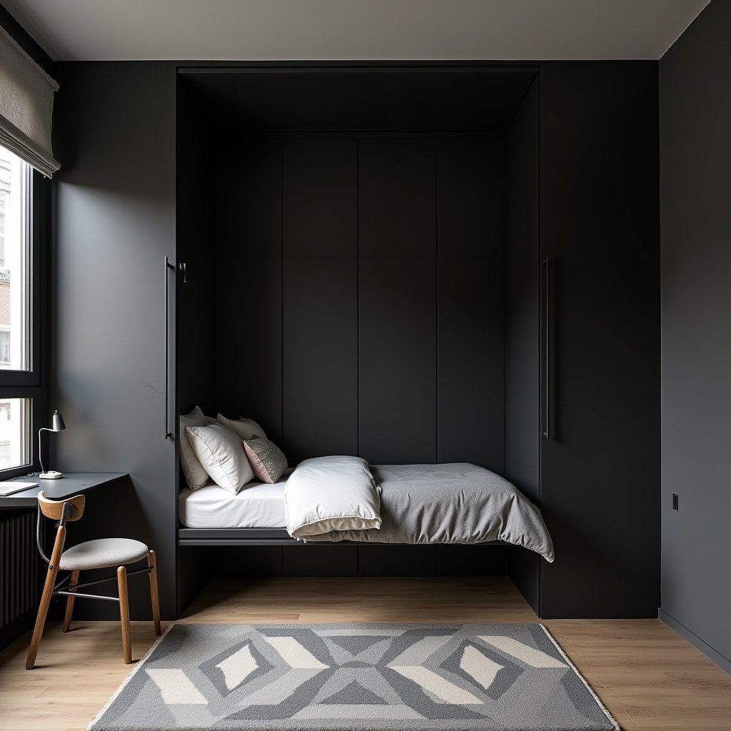 Modern Black Bedroom 17