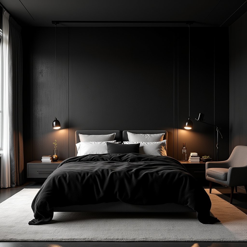Modern Black Bedroom 2