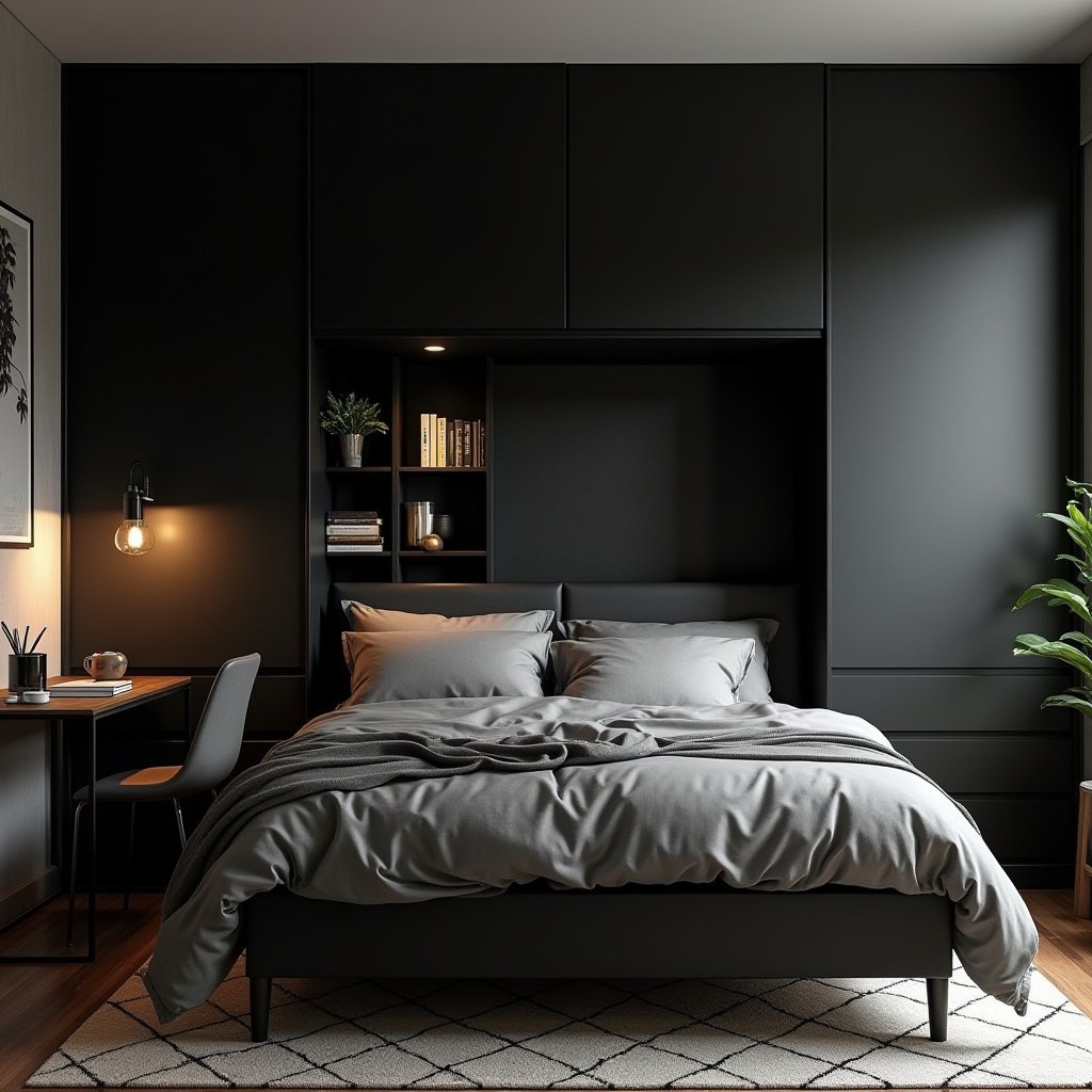Modern Black Bedroom 4