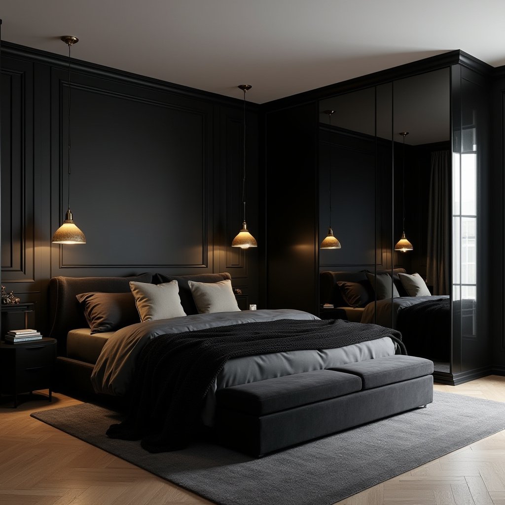 Modern Black Bedroom 5