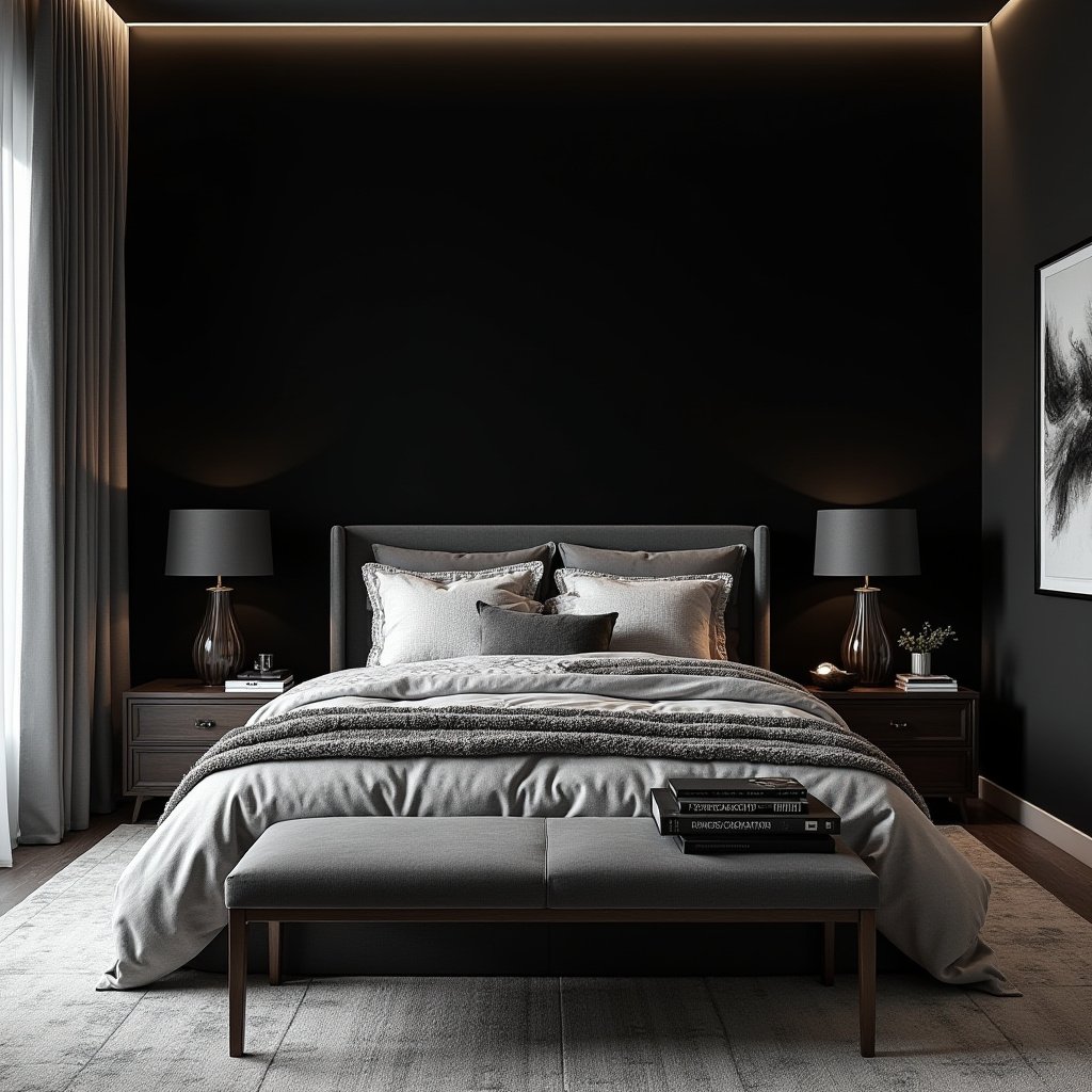 Modern Black Bedroom 8