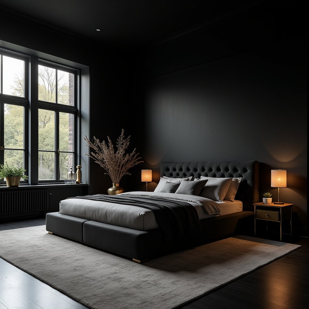 Modern Black Bedroom 9