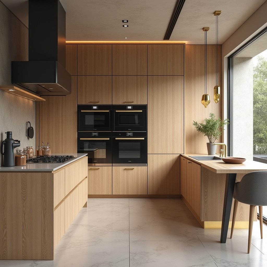 Modern Oak Kitchen Cabinets 11