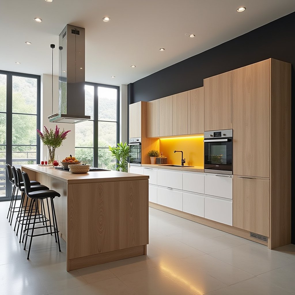 Modern Oak Kitchen Cabinets 14