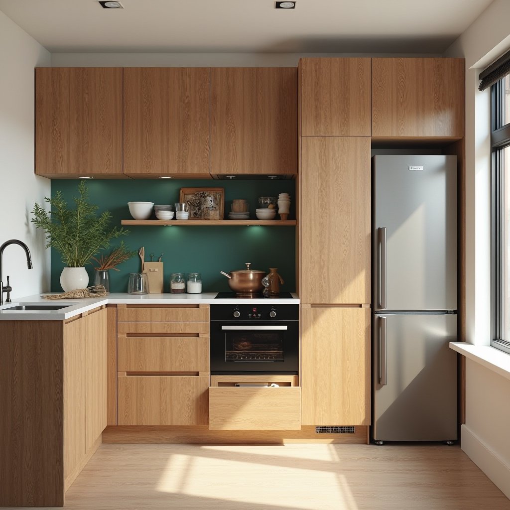 Modern Oak Kitchen Cabinets 16