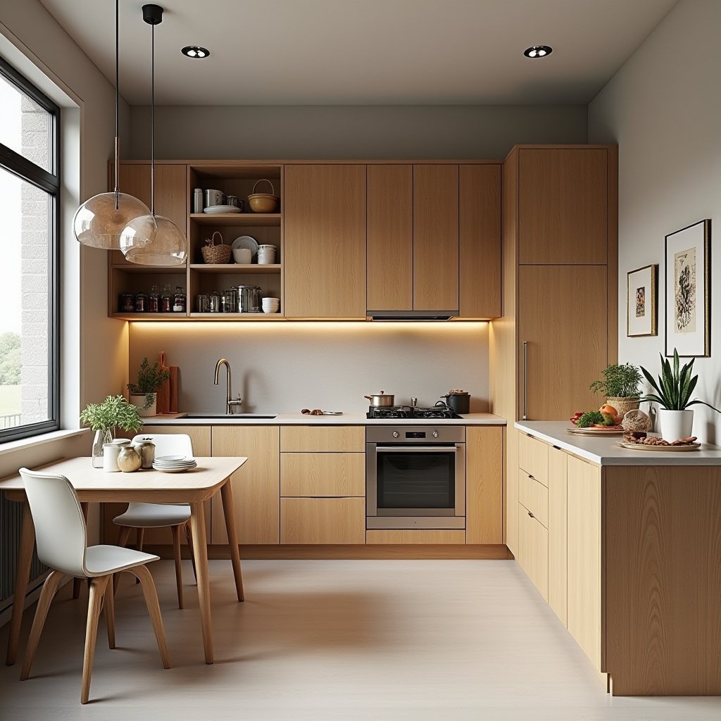 Modern Oak Kitchen Cabinets 8