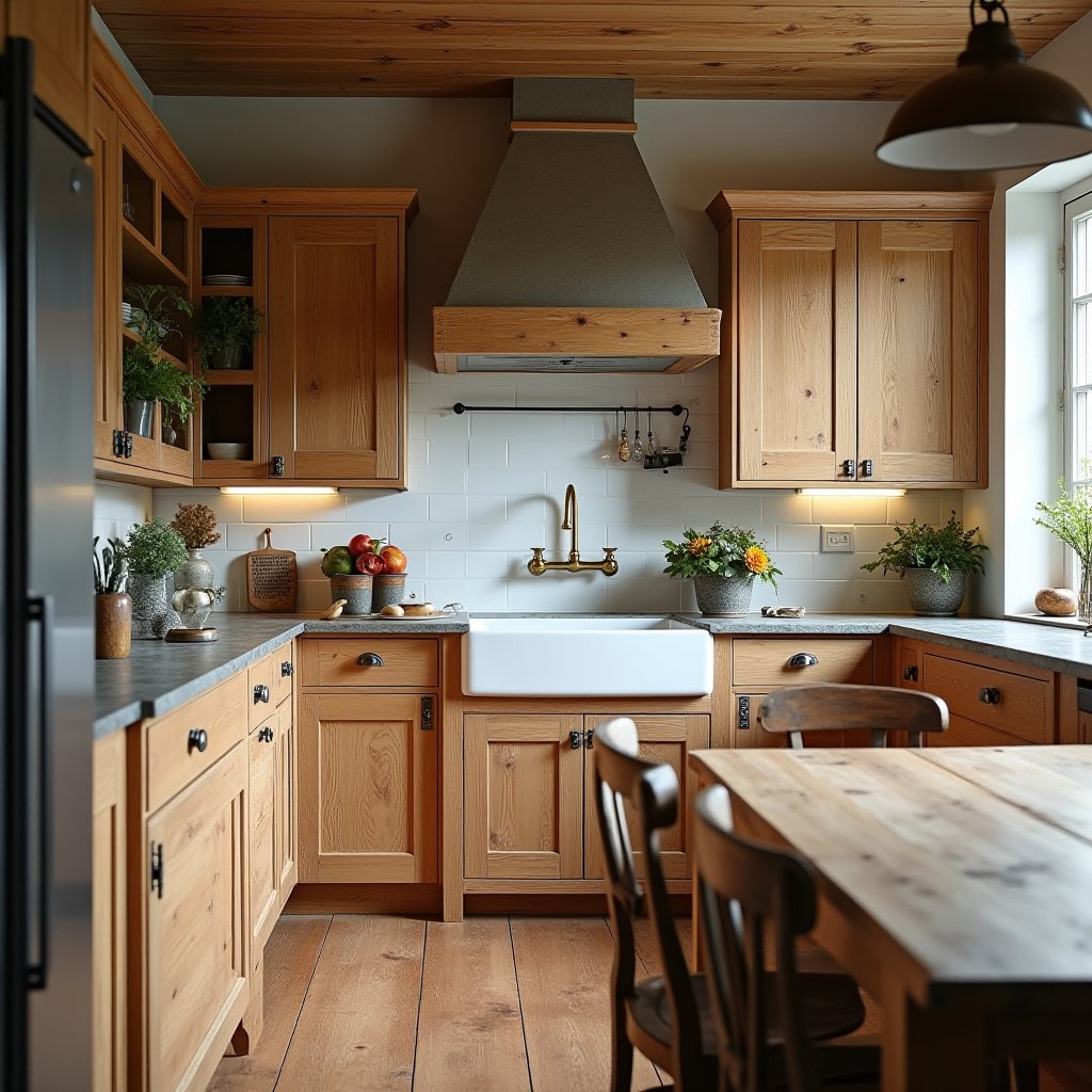 Natural Wood Kitchen Cabinets 2