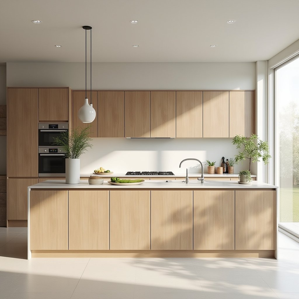 Natural Wood Kitchen Cabinets 3