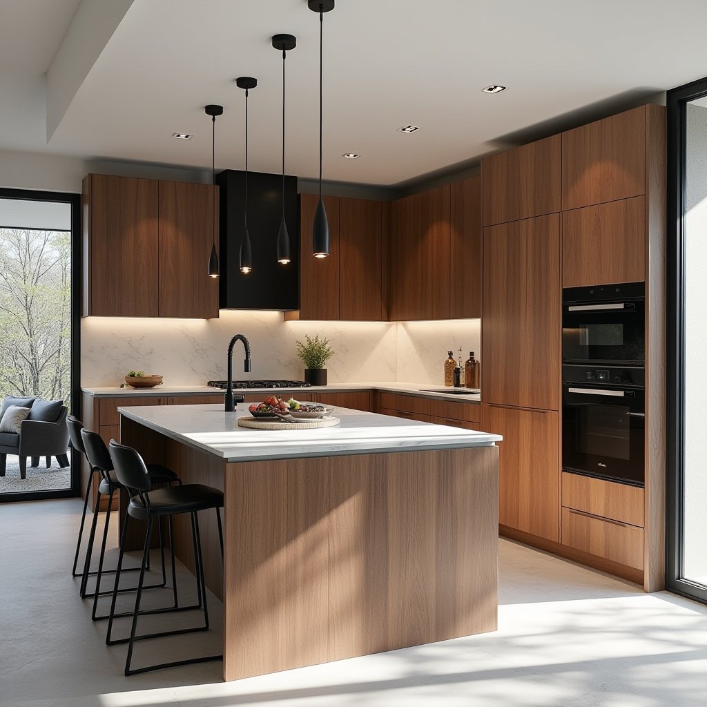 Natural Wood Kitchen Cabinets 4