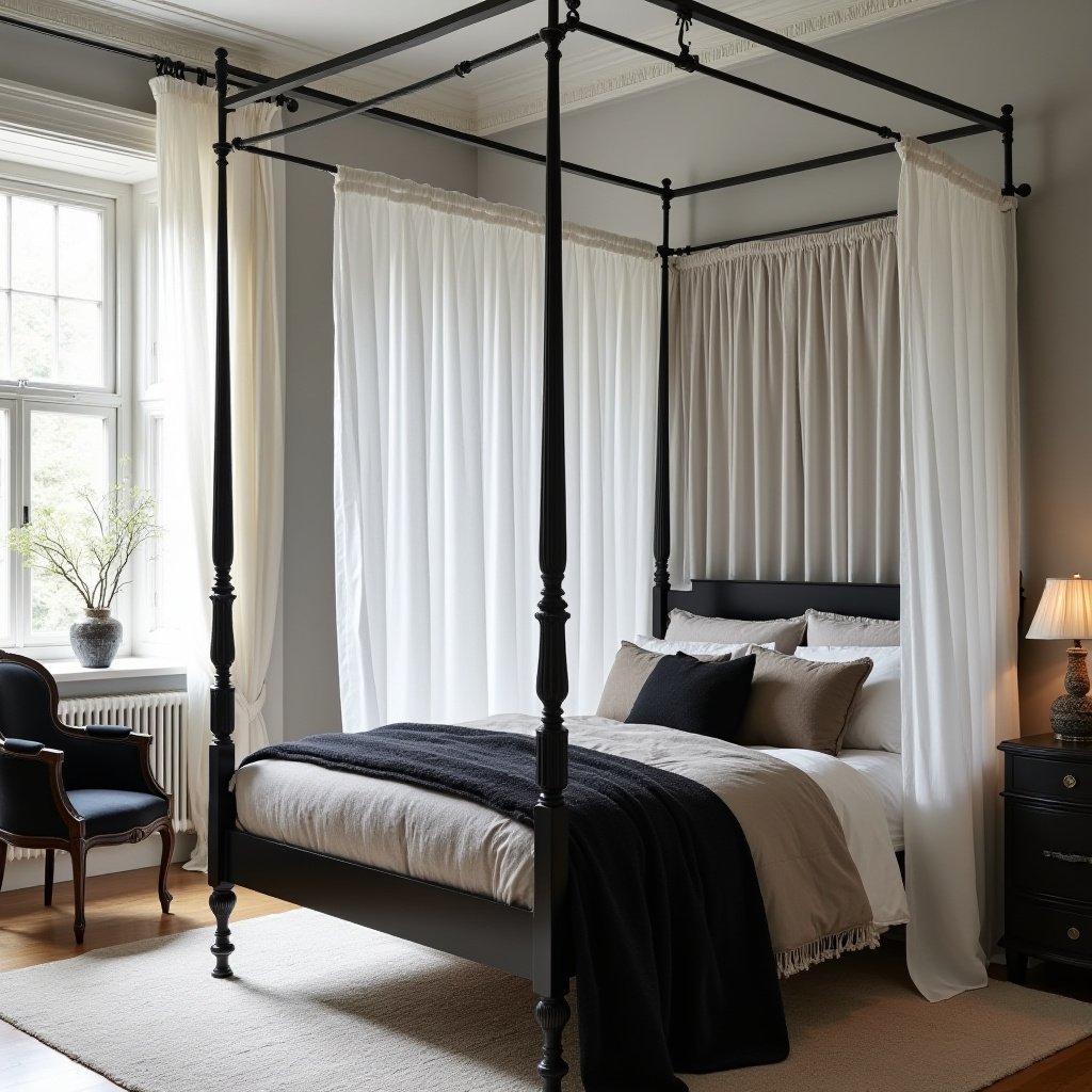 Neutral And Black Bedroom 5