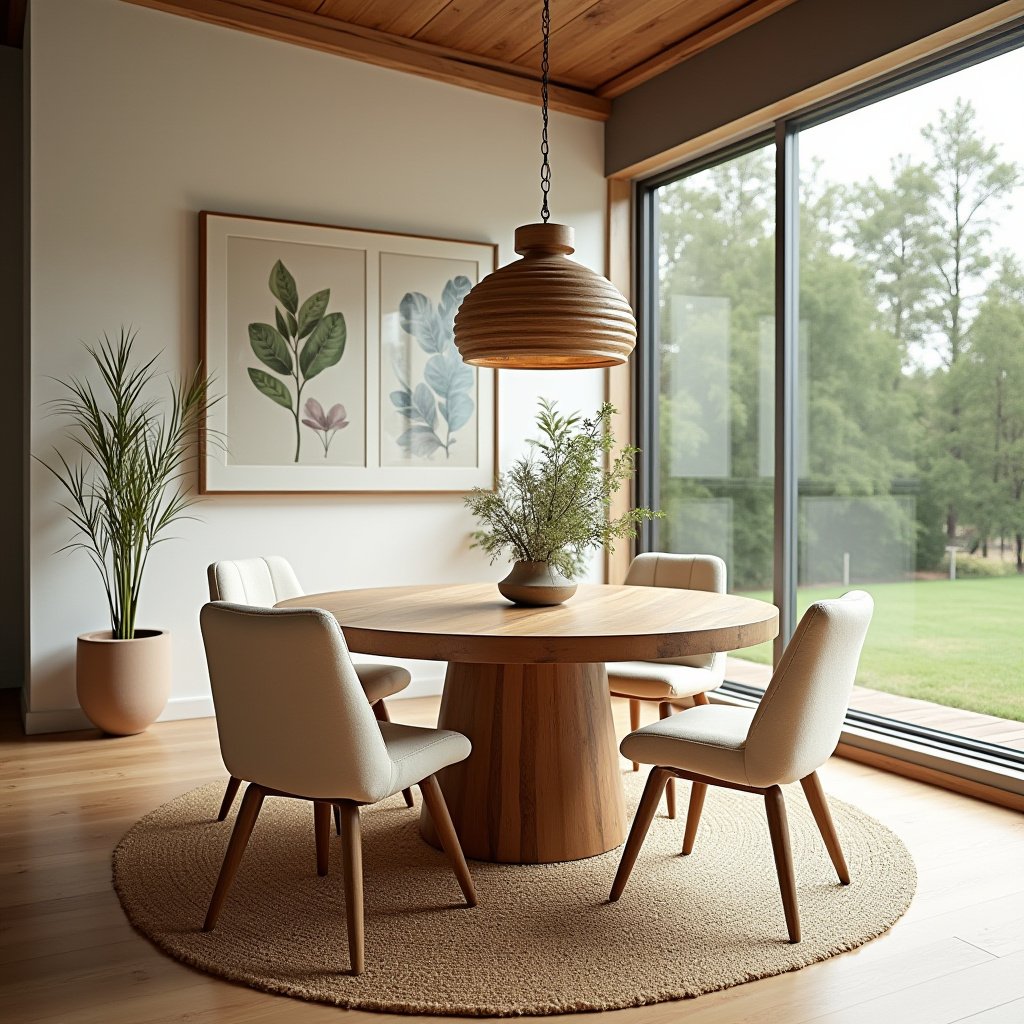 Organic Modern Dining Room 13
